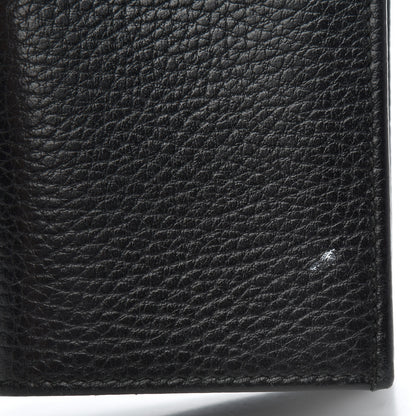 Gucci Pebbled Calfskin Butterfly Card Case Black 9 of 11