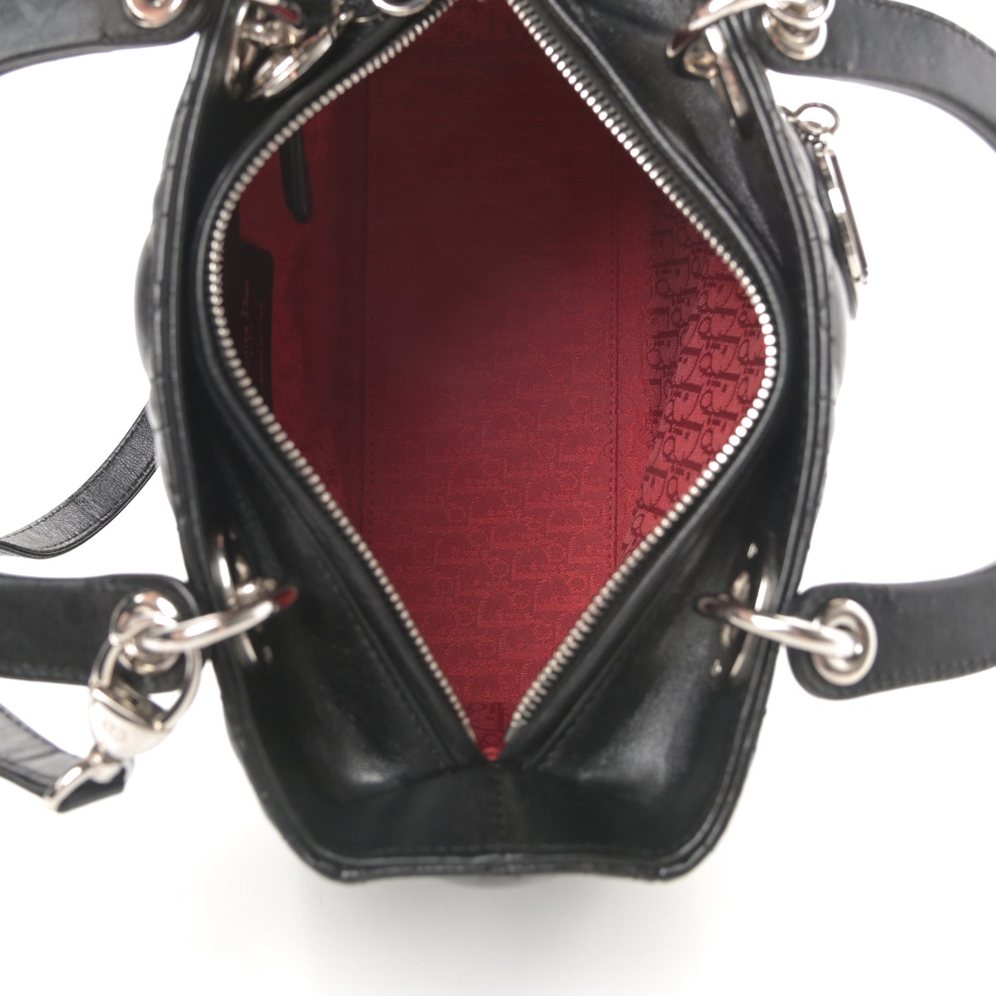 Lambskin Cannage Medium Lady Dior Black