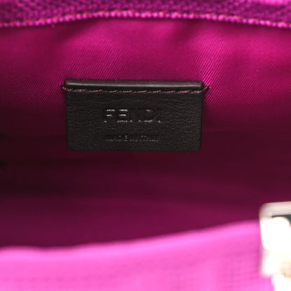 Fendi Technical Fabric Vitello Ceylon Plexiglass FF Mini Fendi Sunshine Shopper Tote Bouganville 5 of 9