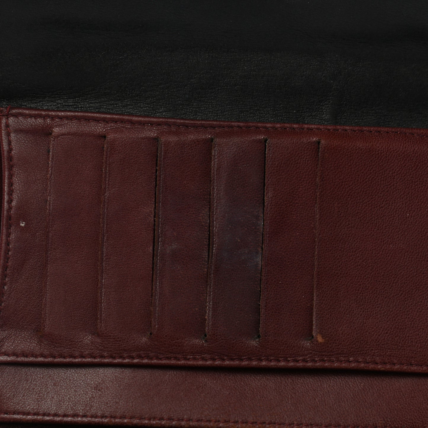 Lambskin Quilted Large Flap Wallet Black