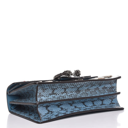 Gucci Snakeskin Blind For Love Embroidered Small Dionysus Shoulder Bag Ultramarine Multicolor 5 of 8