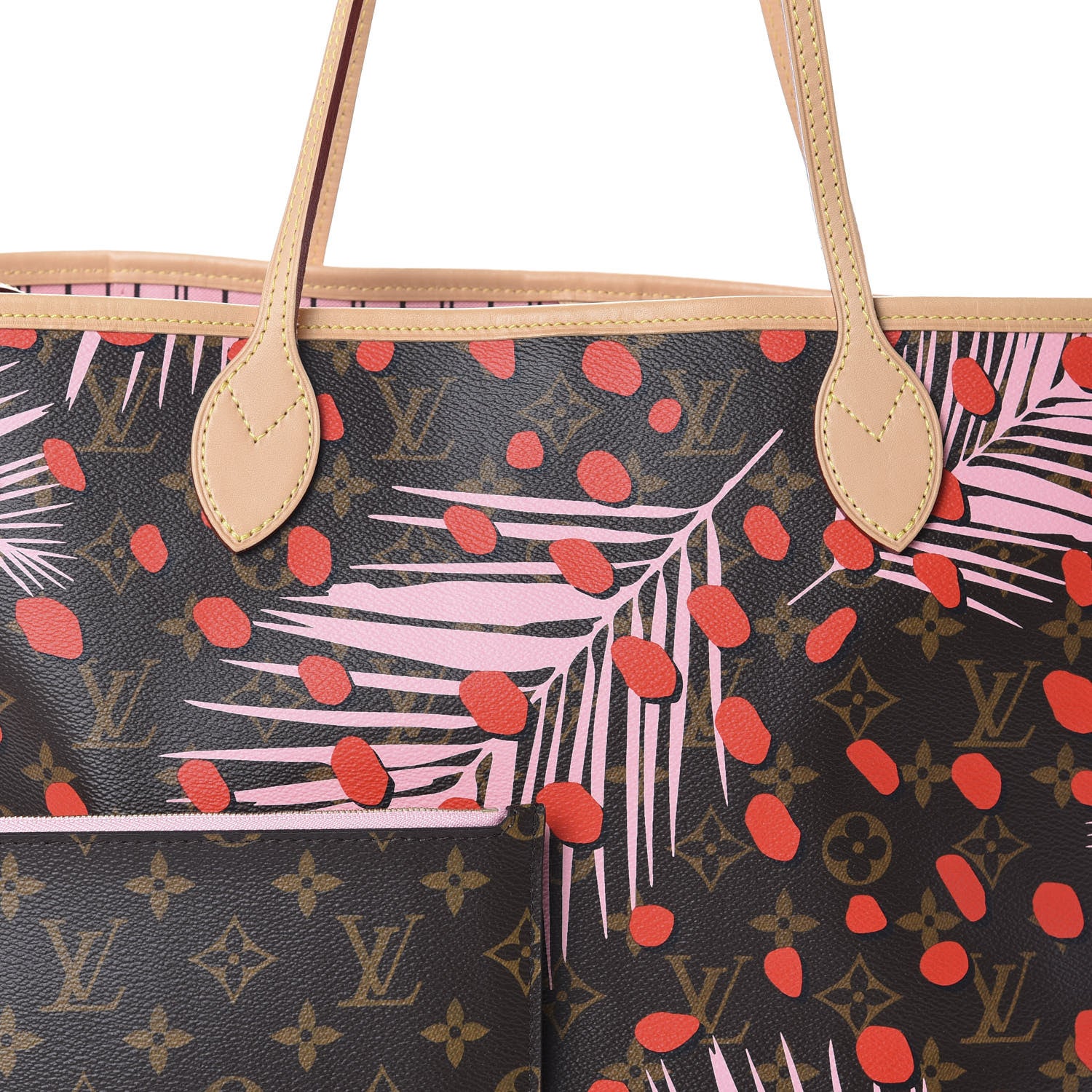 Louis Vuitton Monogram Jungle Dots Neo Neverfull MM Sugar Pink Poppy 7 of 9