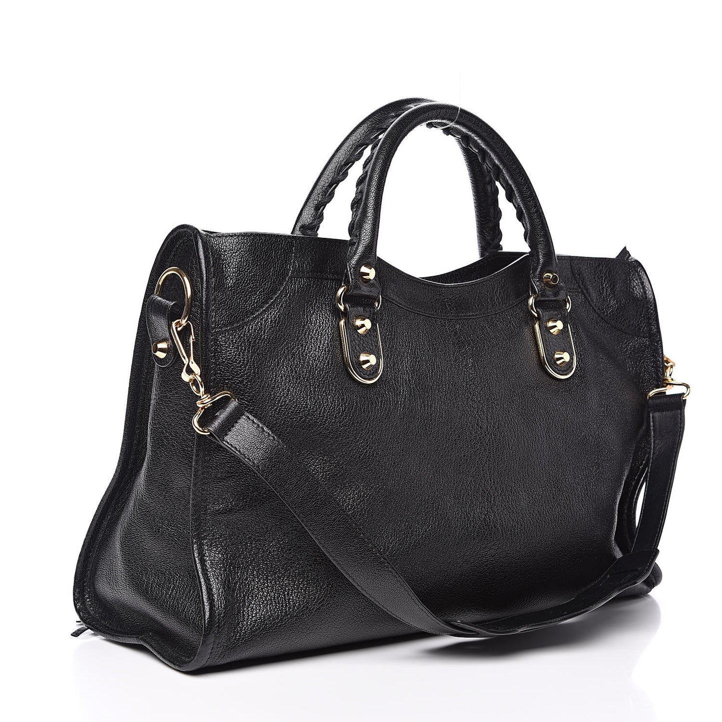 Chevre Gold Metallic Edge Hardware City Black
