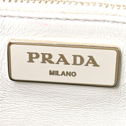 Prada Nappa Re-Nylon Triangle Quilted Patchwork System Flap Shoulder Bag White 5 of 12