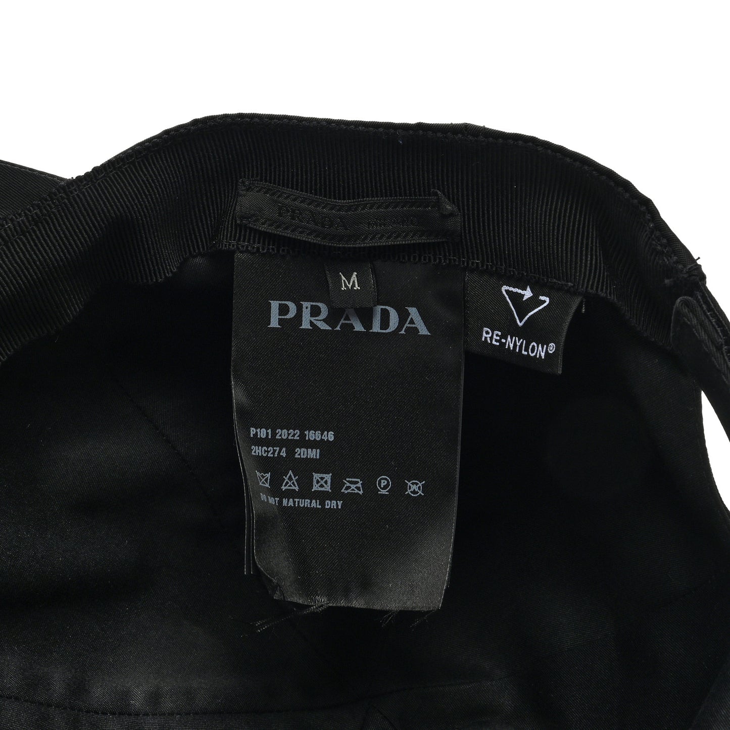 Tessuto Nylon Logo Baseball Cap M Black