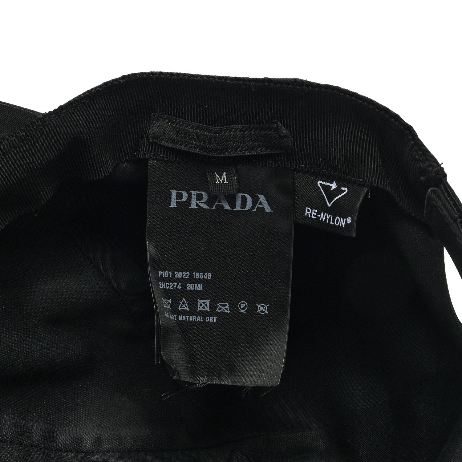 Prada Tessuto Nylon Logo Baseball Cap M Black 7 of 7