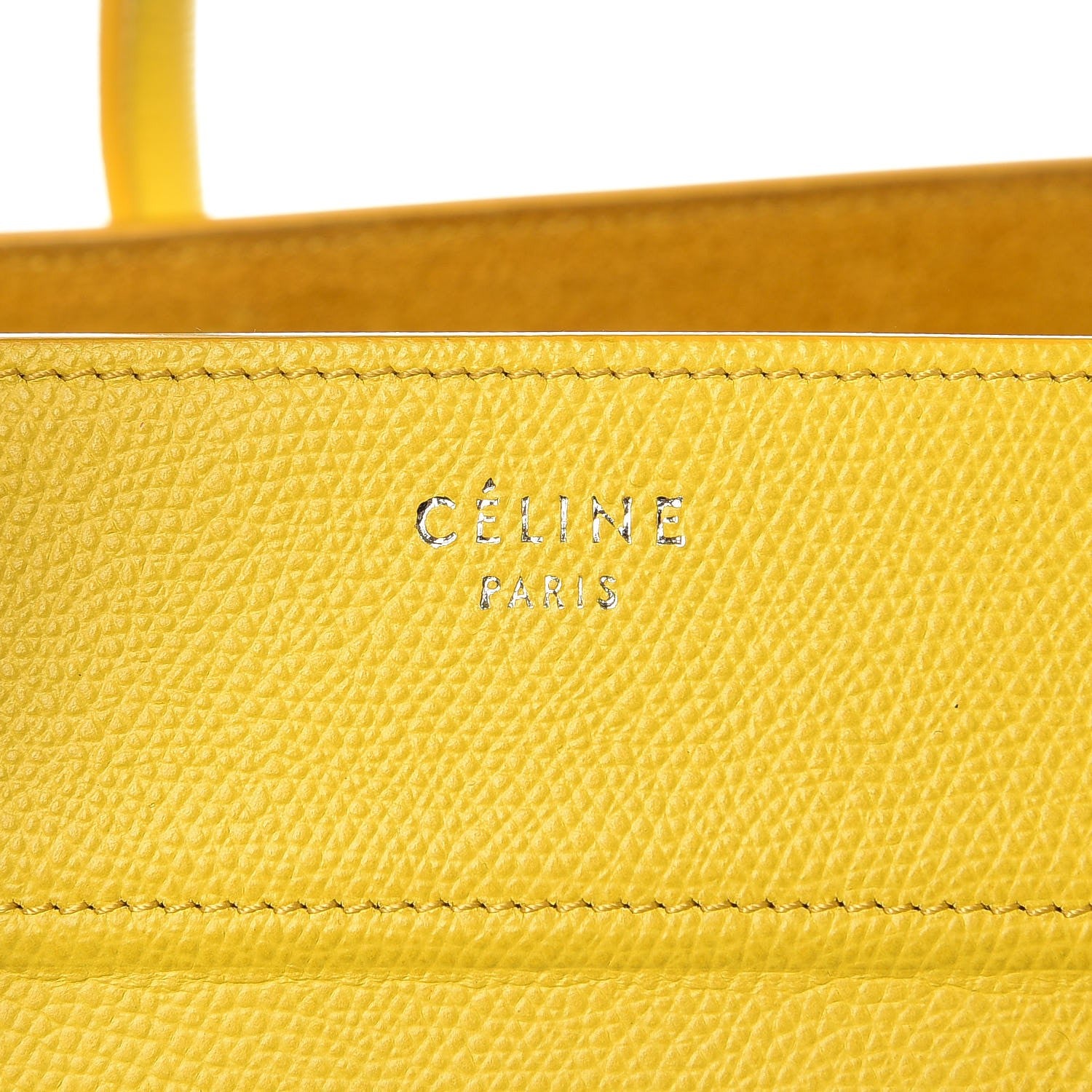 Celine Grained Calfskin Medium Phantom Luggage Yellow 8 of 12