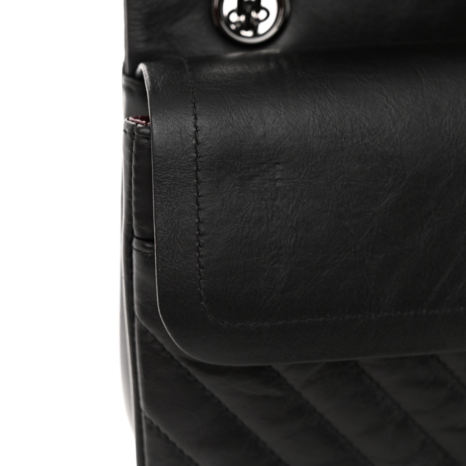 Chanel Aged Calfskin Chevron Quilted 2.55 Reissue 225 Flap So Black 11 of 15