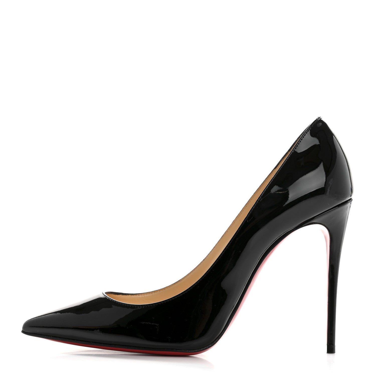 Christian Louboutin Patent Pigalle Follies 100 Pumps 37.5 Black 1 of 8