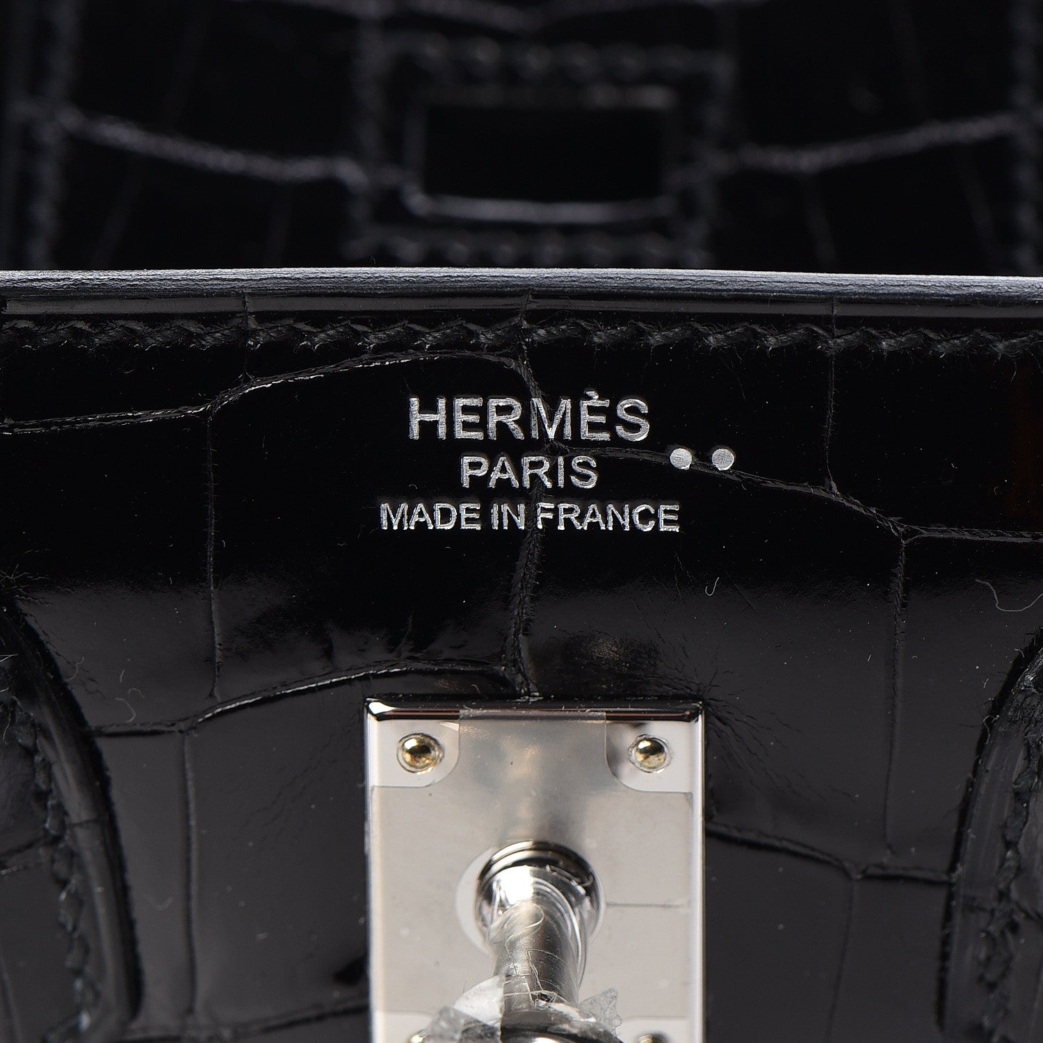 Hermes Shiny Niloticus Crocodile Birkin 25 Black 25 of 36