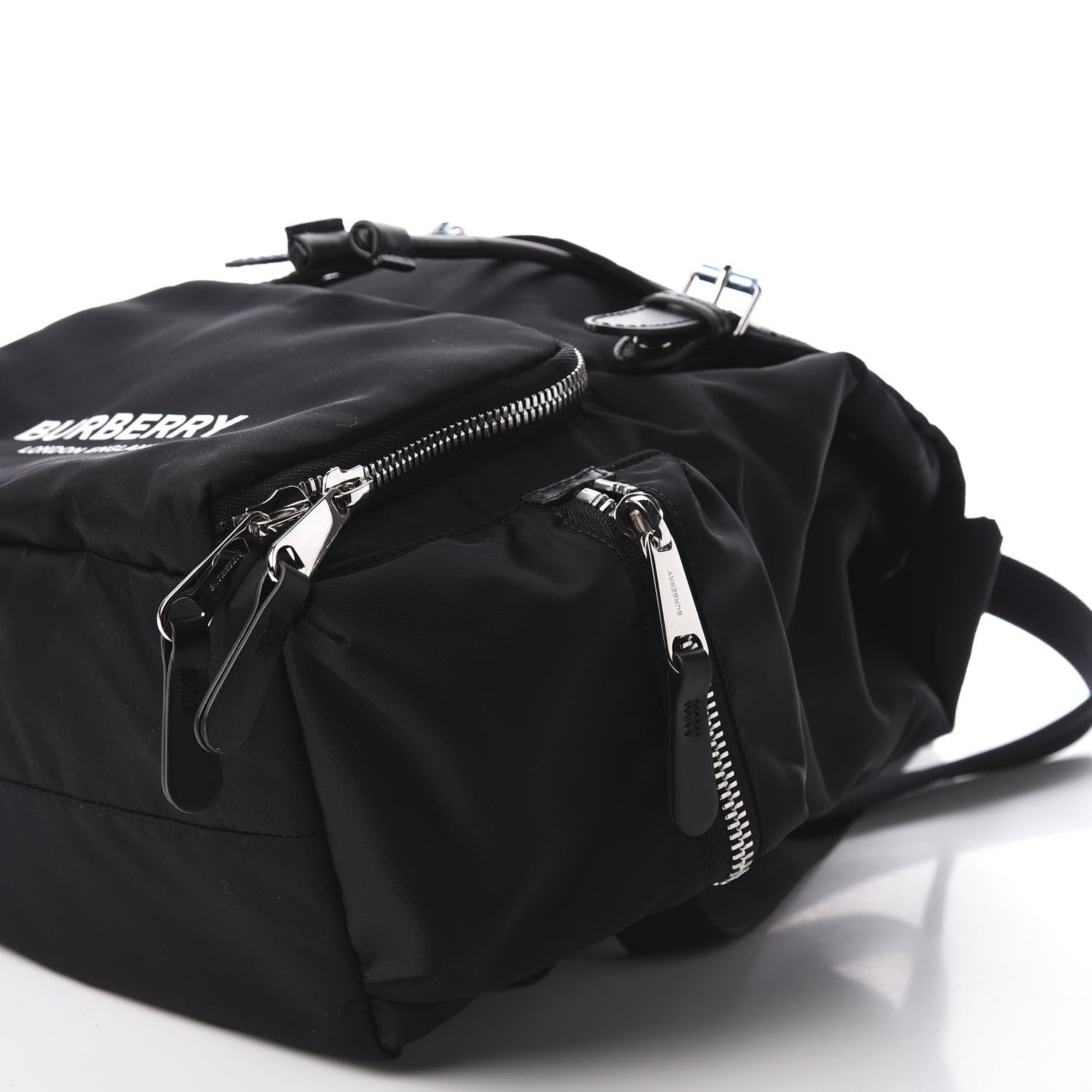 Burberry Nylon Logo Print Medium Rucksack Backpack Black 5 of 10