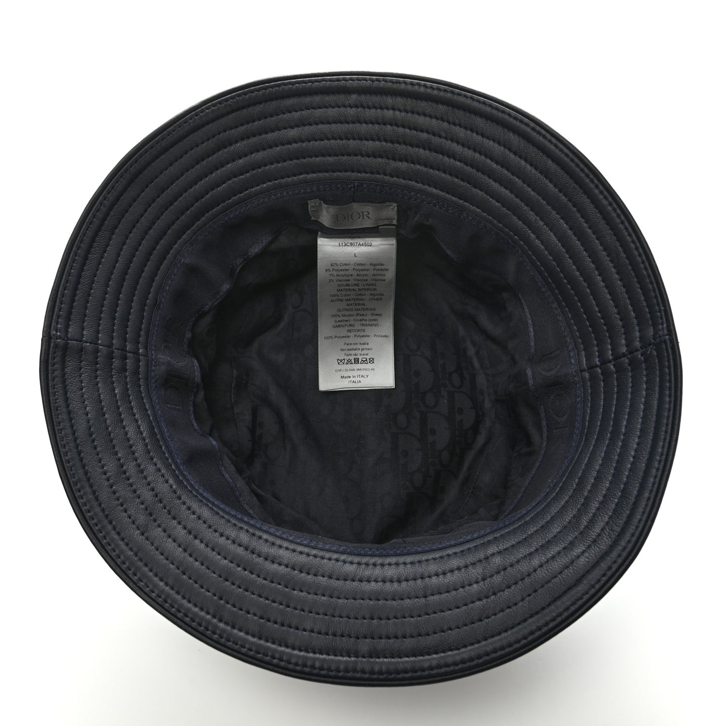 Oblique Jacquard Bucket Hat L Blue