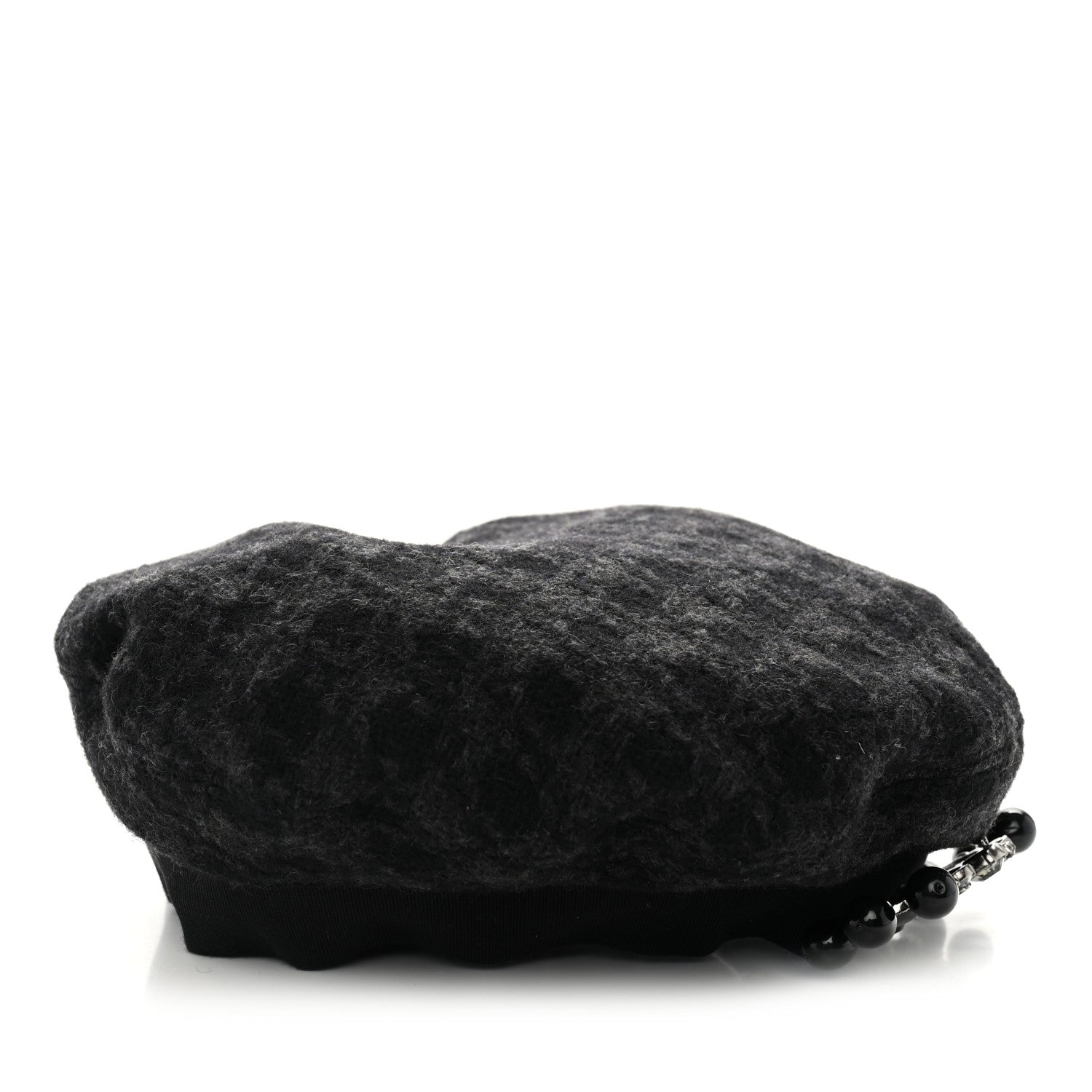 Chanel Cashmere Gripoix CC Beret M Black 5 of 7