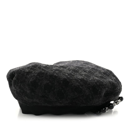 Chanel Cashmere Gripoix CC Beret M Black 5 of 7
