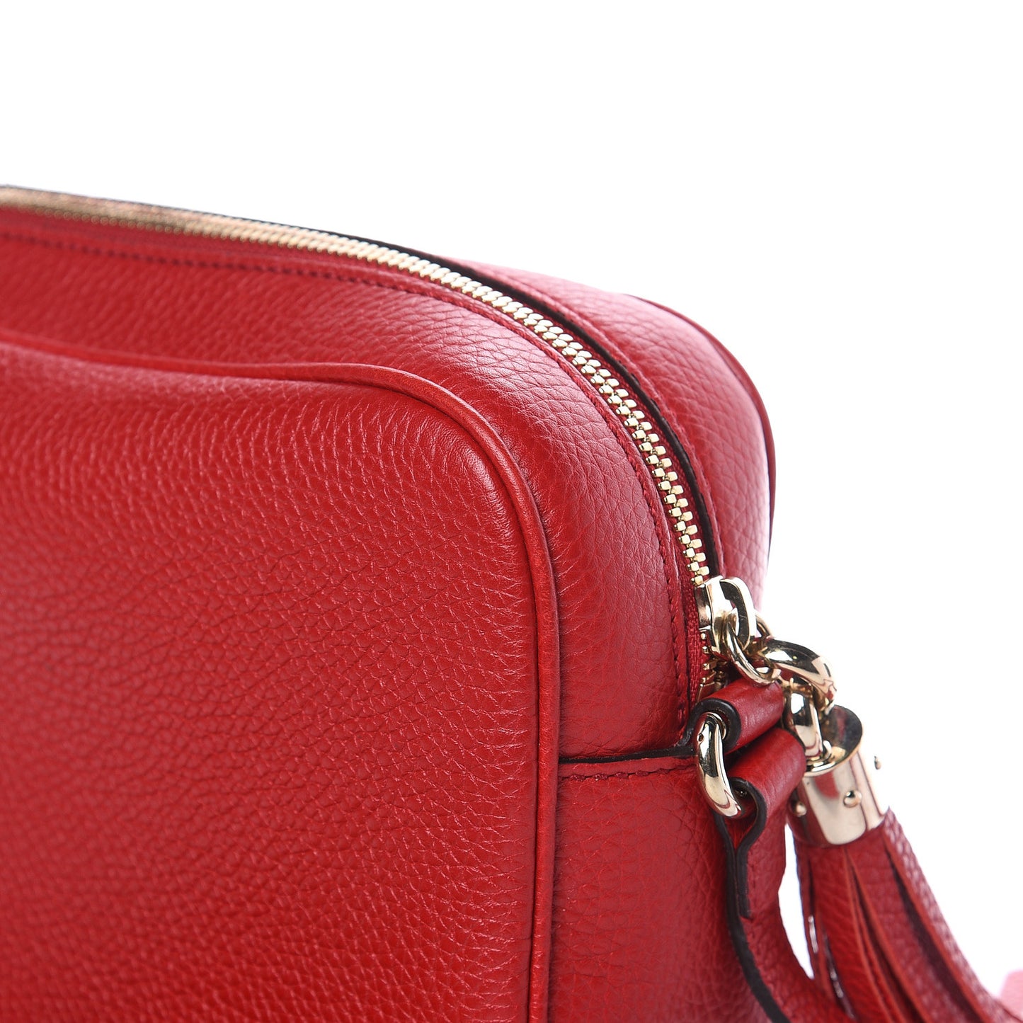 Pebbled Calfskin Small Soho Disco Bag Tabasco Red