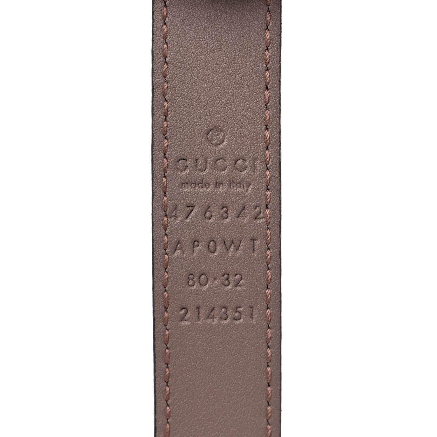 Gucci Moon Calfskin Pearl Double G 20mm Belt 80 32 Porcelain Rose 3 of 7