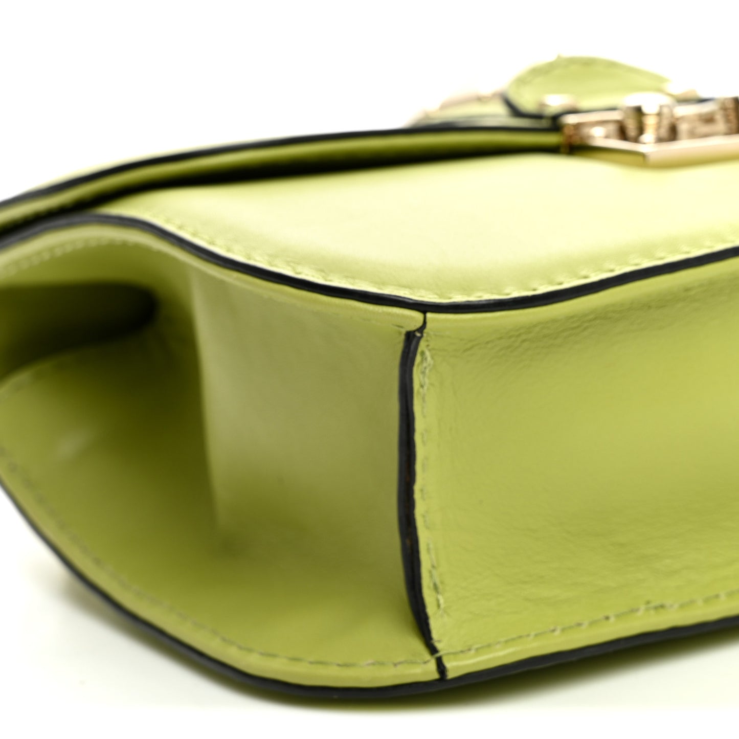 Vitello Small Glam Lock Rockstud Flap Apple