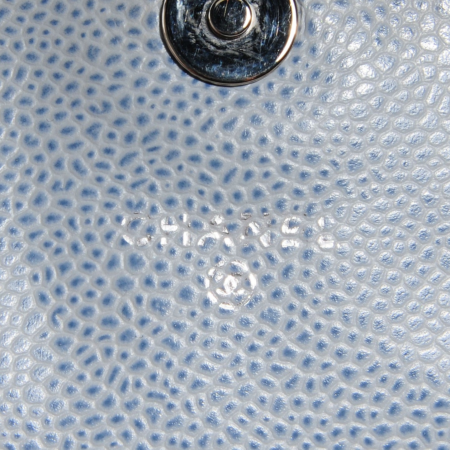 Caviar Half Moon Wallet On Chain WOC Light Blue