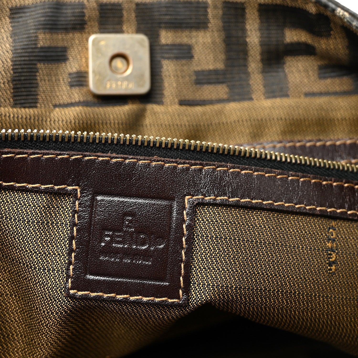 Fendi Zucca Small Holdall Tote Tobacco 6 of 9