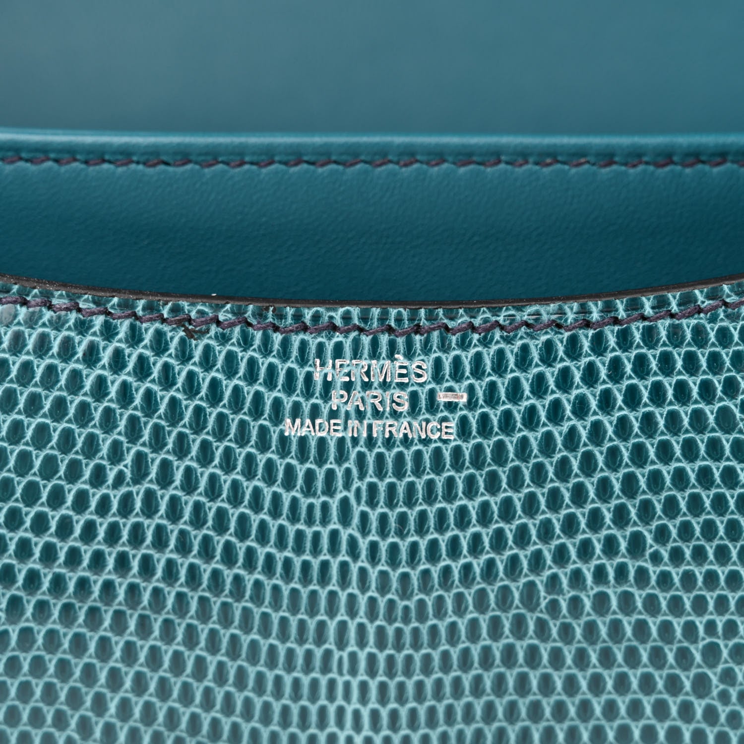 Hermes Lizard Constance 18 Bleu Petrole 7 of 11