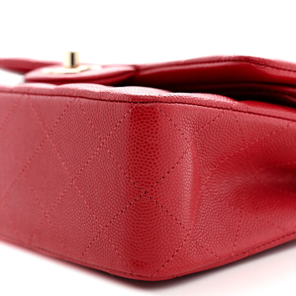 Chanel Caviar Quilted Small Double Flap Red 10 of 11