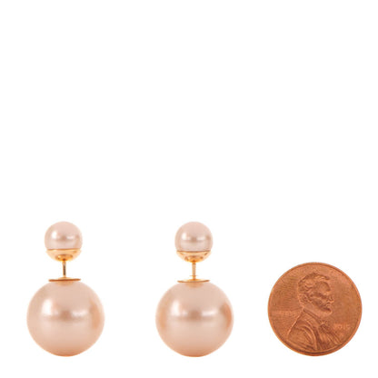 Christian Dior Pearl Mise En Dior Tribal Earrings Pink 2 of 6