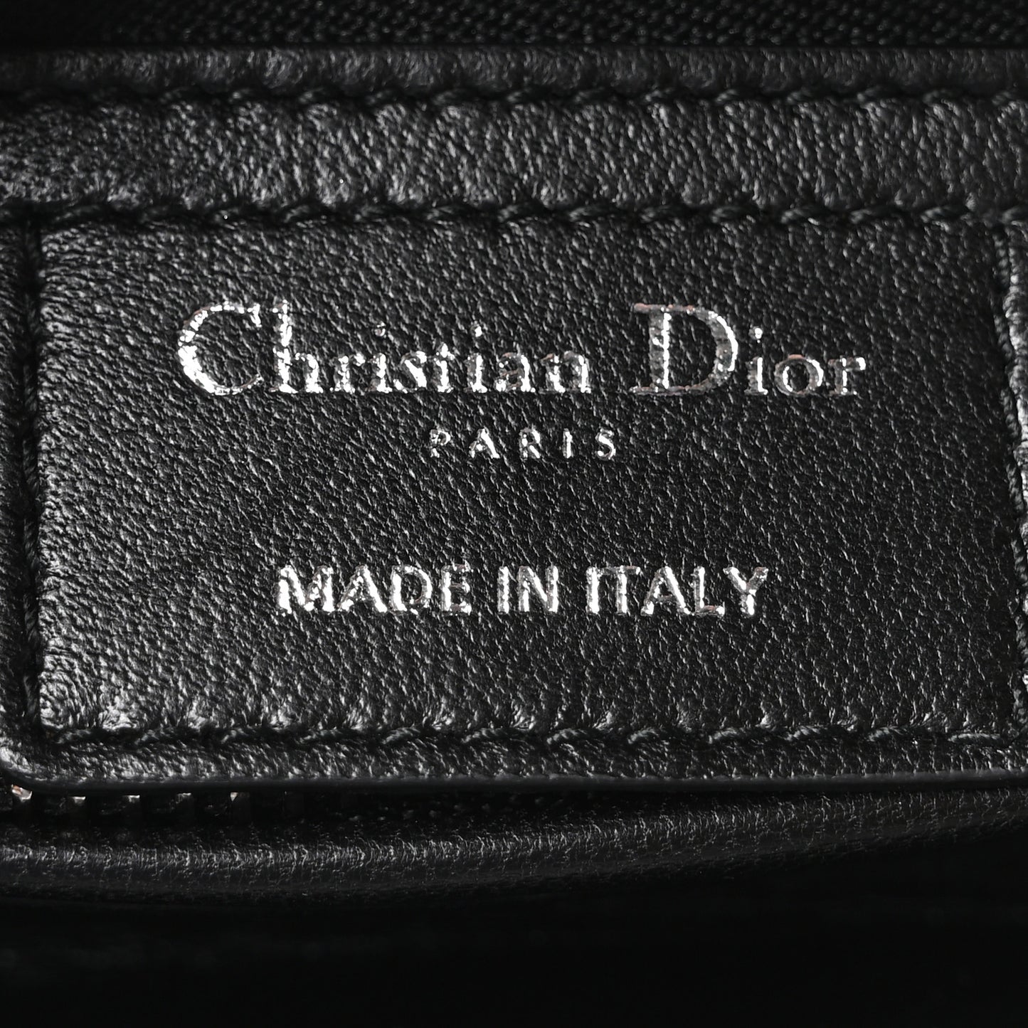 Lambskin Cannage Medium Lady Dior Black
