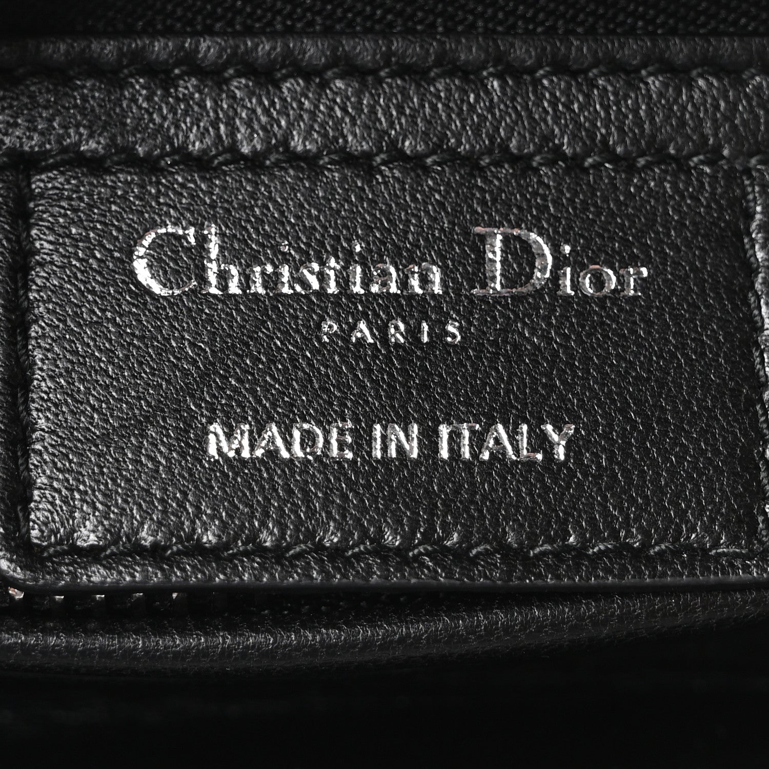 Christian Dior Lambskin Cannage Medium Lady Dior Black 6 of 10