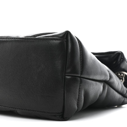Saint Laurent Lambskin Quilted Small Loulou Puffer Monogram Chain Satchel Black 10 of 10