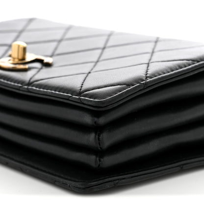 Chanel Lambskin Quilted Mini Art Nouvelle Flap Bag Black 10 of 12