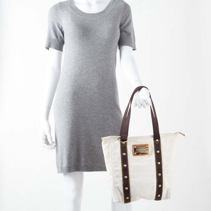 Louis Vuitton Toile Antigua Cabas MM Tote White 2 of 9