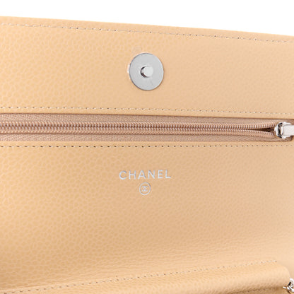 Chanel Caviar Quilted Wallet on Chain WOC Beige 6 of 14