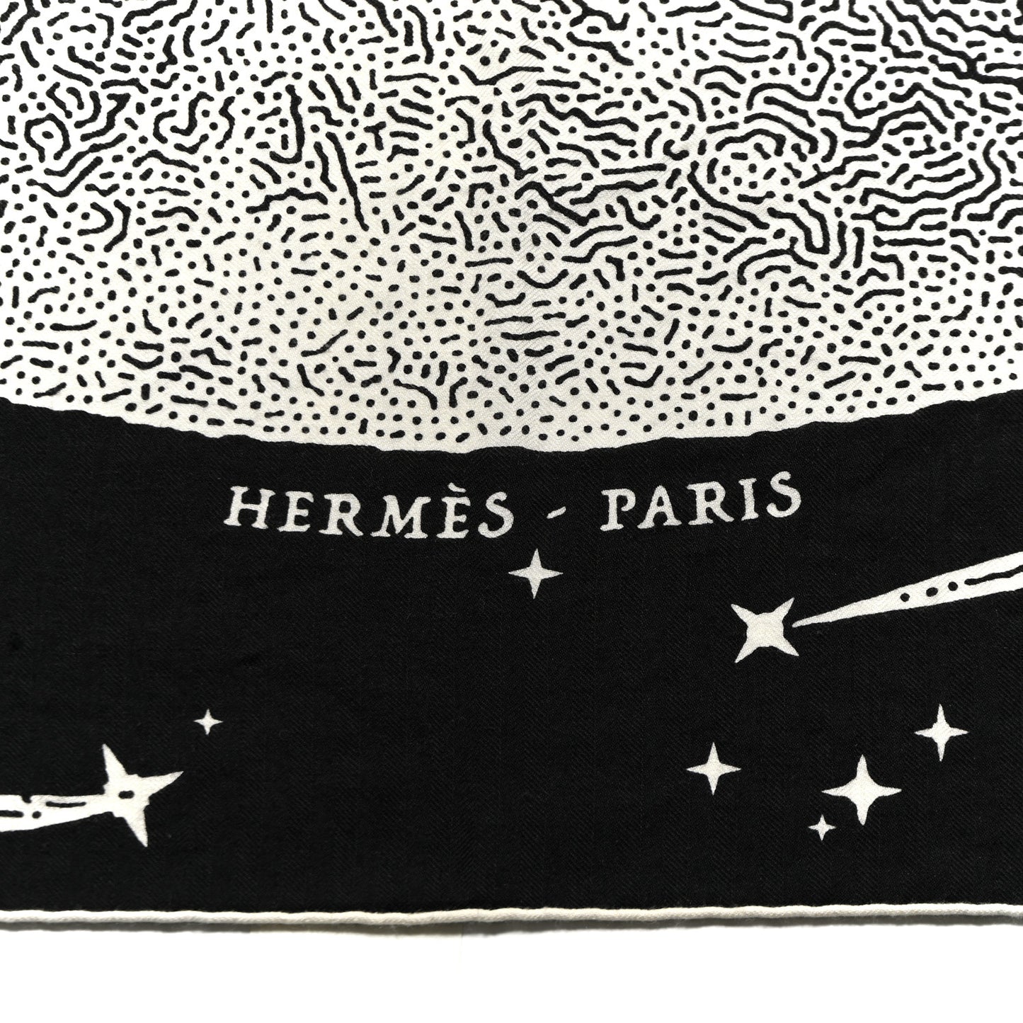Silk Cashmere Clair De Lune Shawl 140 Black White