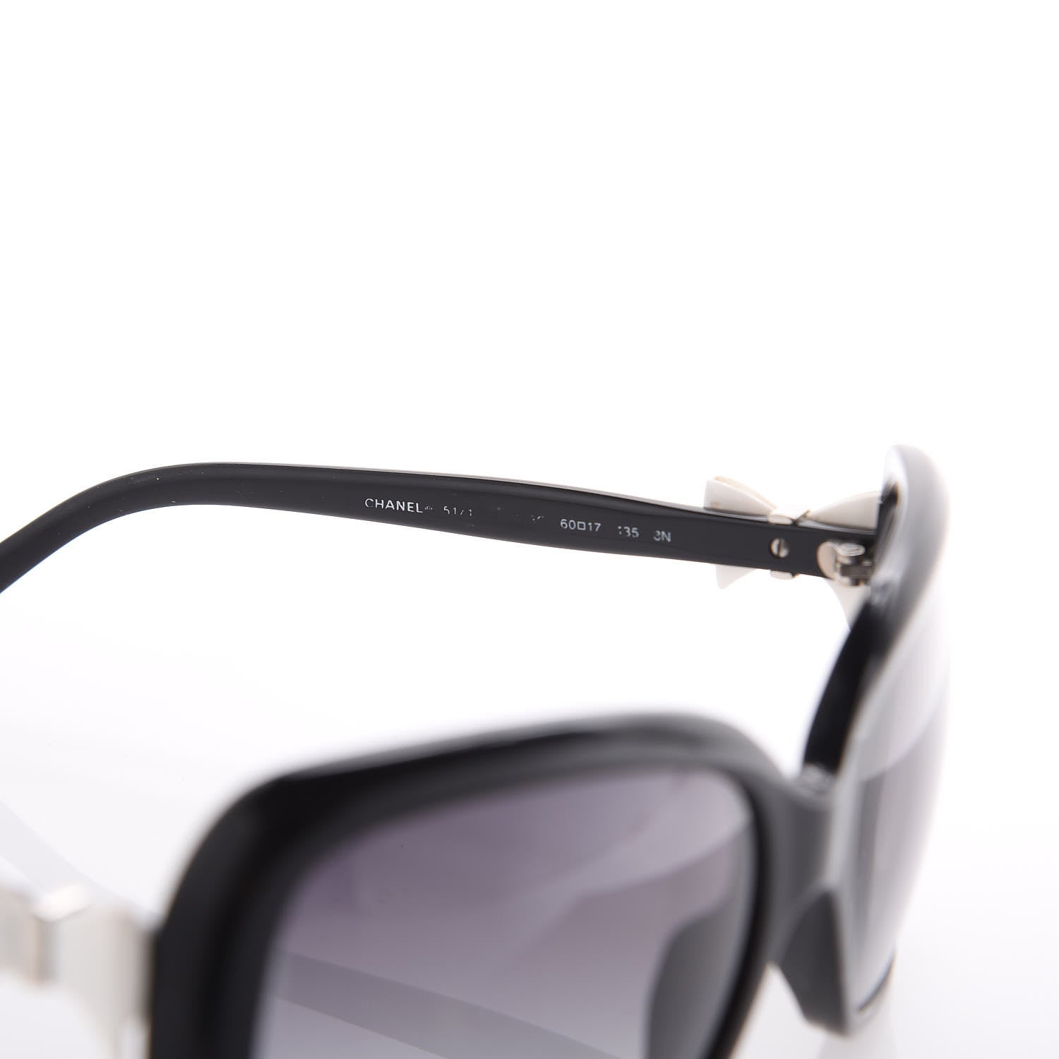 Chanel CC Bow Sunglasses 5171 Black White 6 of 9