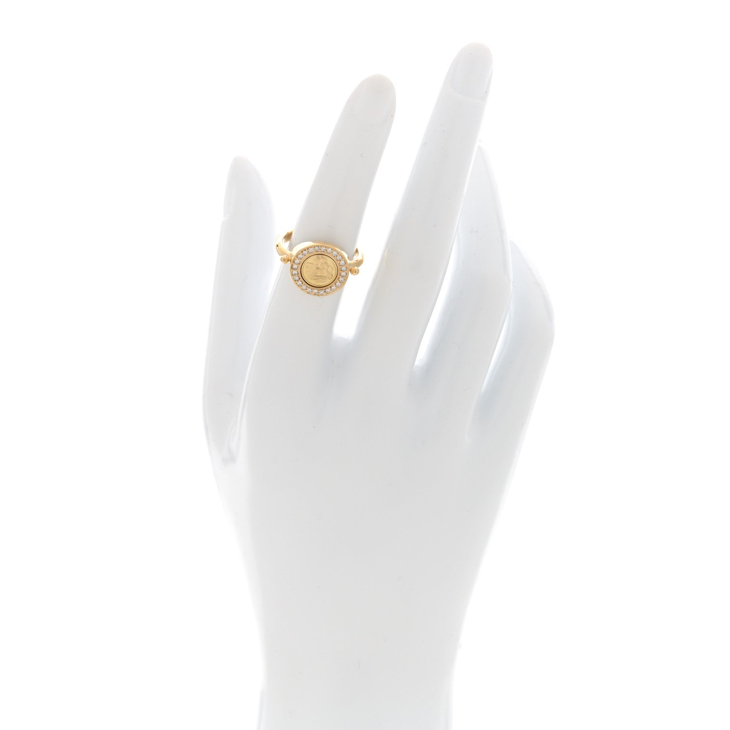 Temple St. Clair 18K Yellow Gold Diamond Angel Ring 52 6 2 of 6
