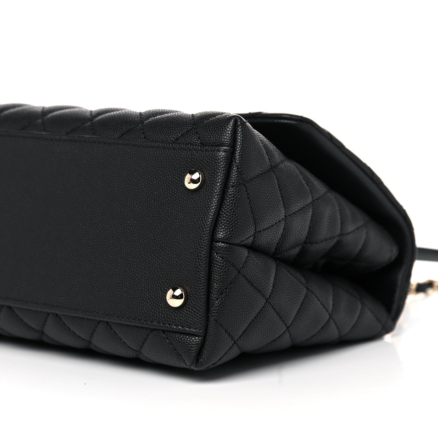 Chanel Caviar Quilted Small Coco Handle Flap Black 9 of 10