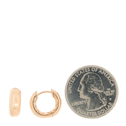 David Yurman 18K Rose Gold Mercer Micro Hoop Earrings 2 of 4