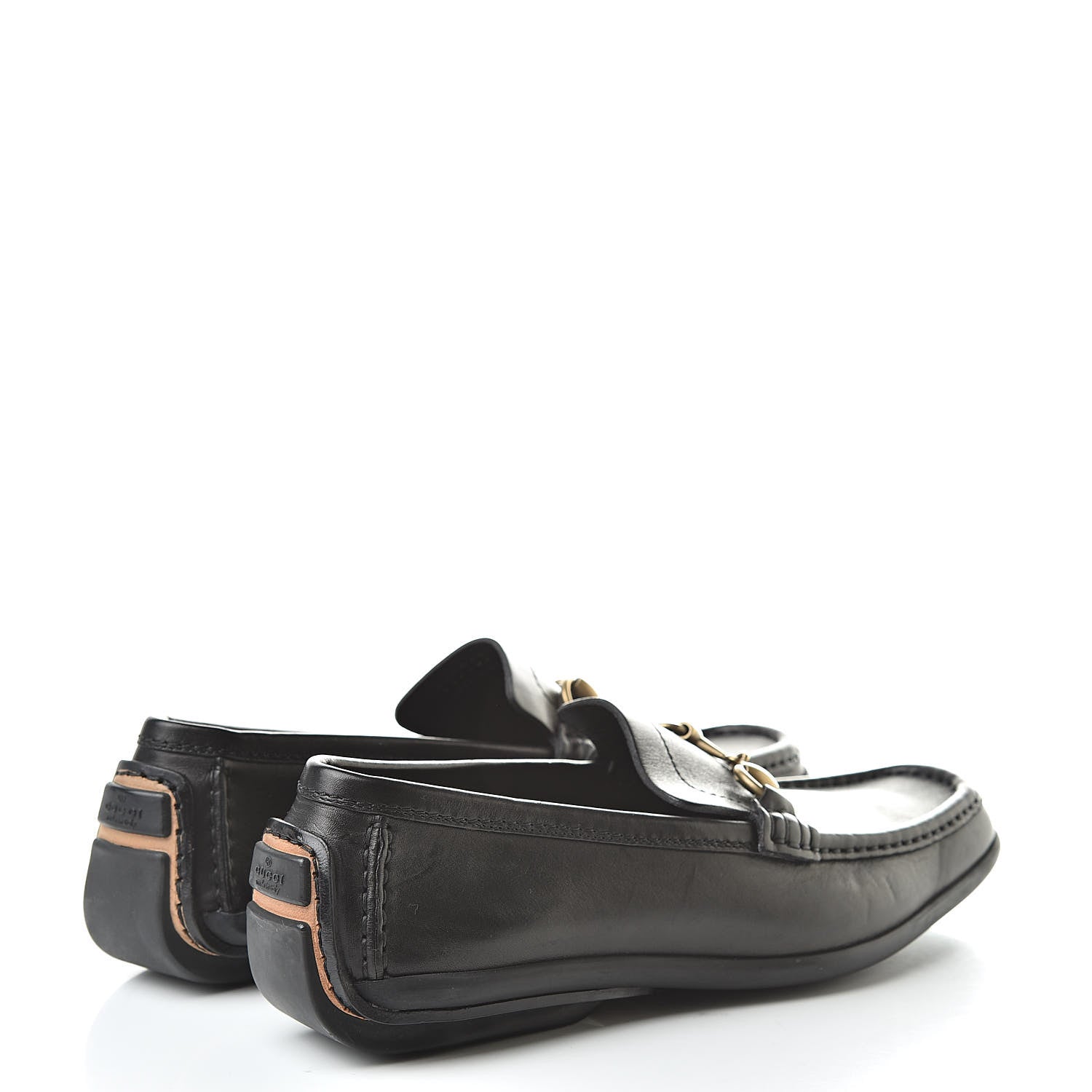 Gucci Calfskin Mens Horsebit Driver Loafers 8 Black 4 of 12