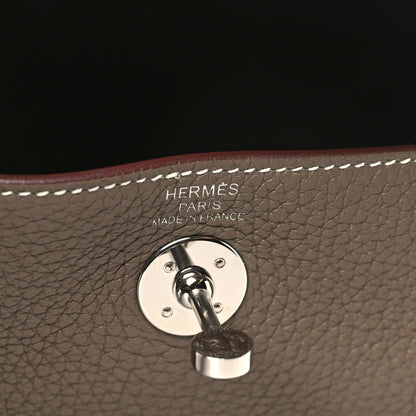 Hermes Taurillon Clemence Mini Lindy 20 Etoupe 6 of 11