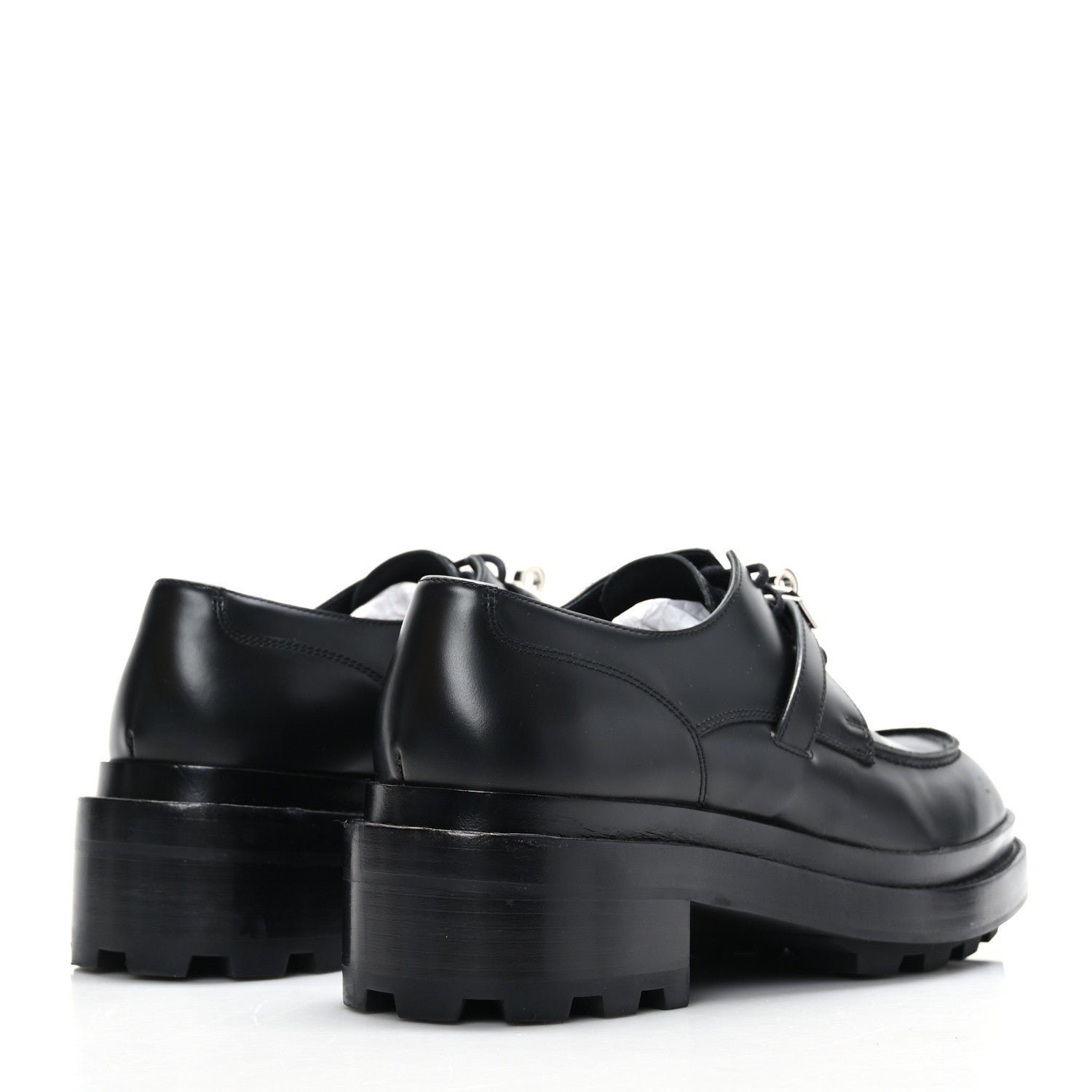 Hermes Glossed Calfskin First Oxford 39.5 Black 4 of 9