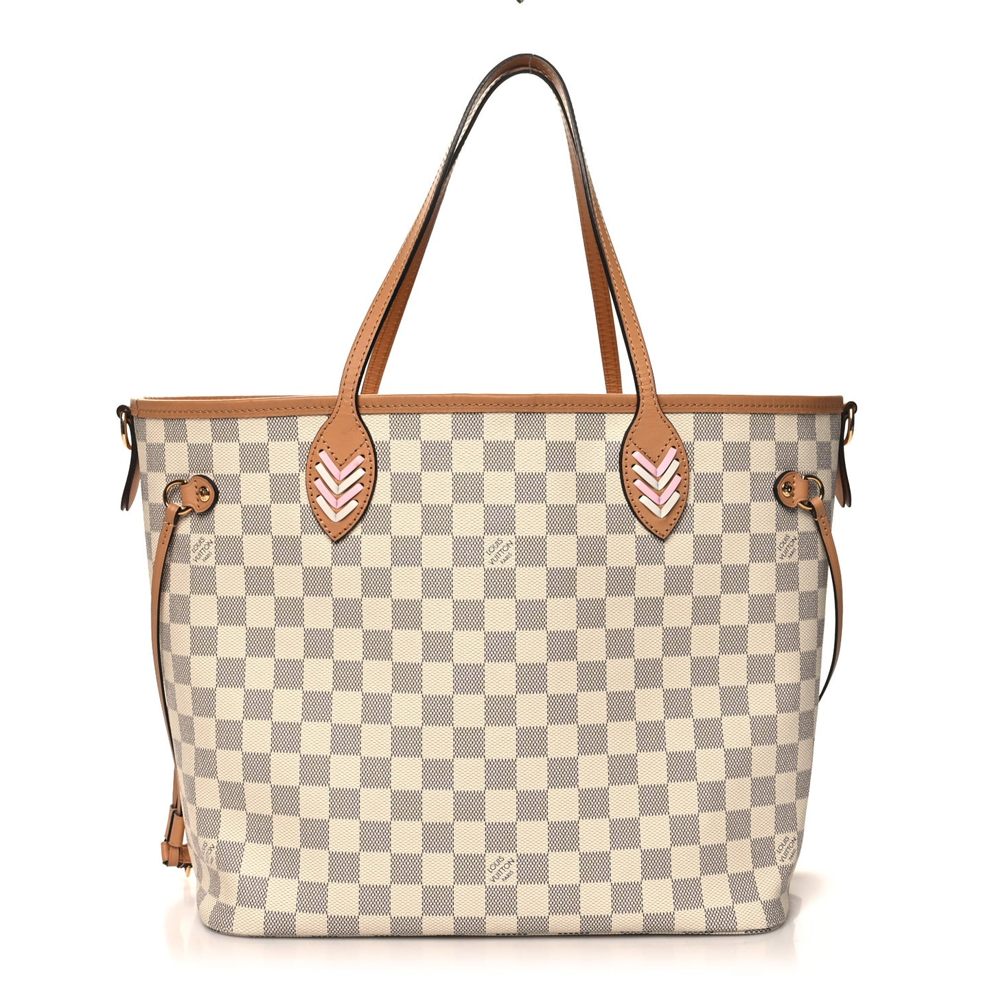 Damier Azur Braided Neverfull MM Orange