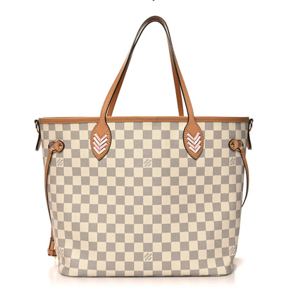 Louis Vuitton Damier Azur Braided Neverfull MM Orange 1 of 11