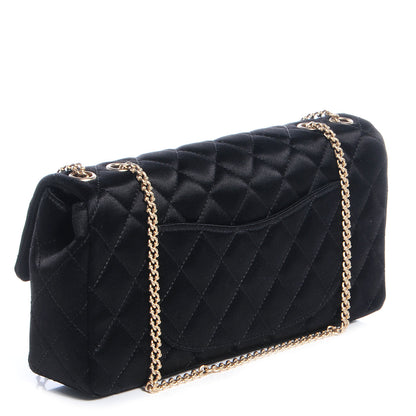 Chanel Jewel Satin Quilted East West Flap Black 3 of 8