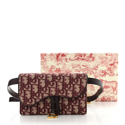 Christian Dior Oblique Saddle Belt Bag Bordeaux 13 of 13