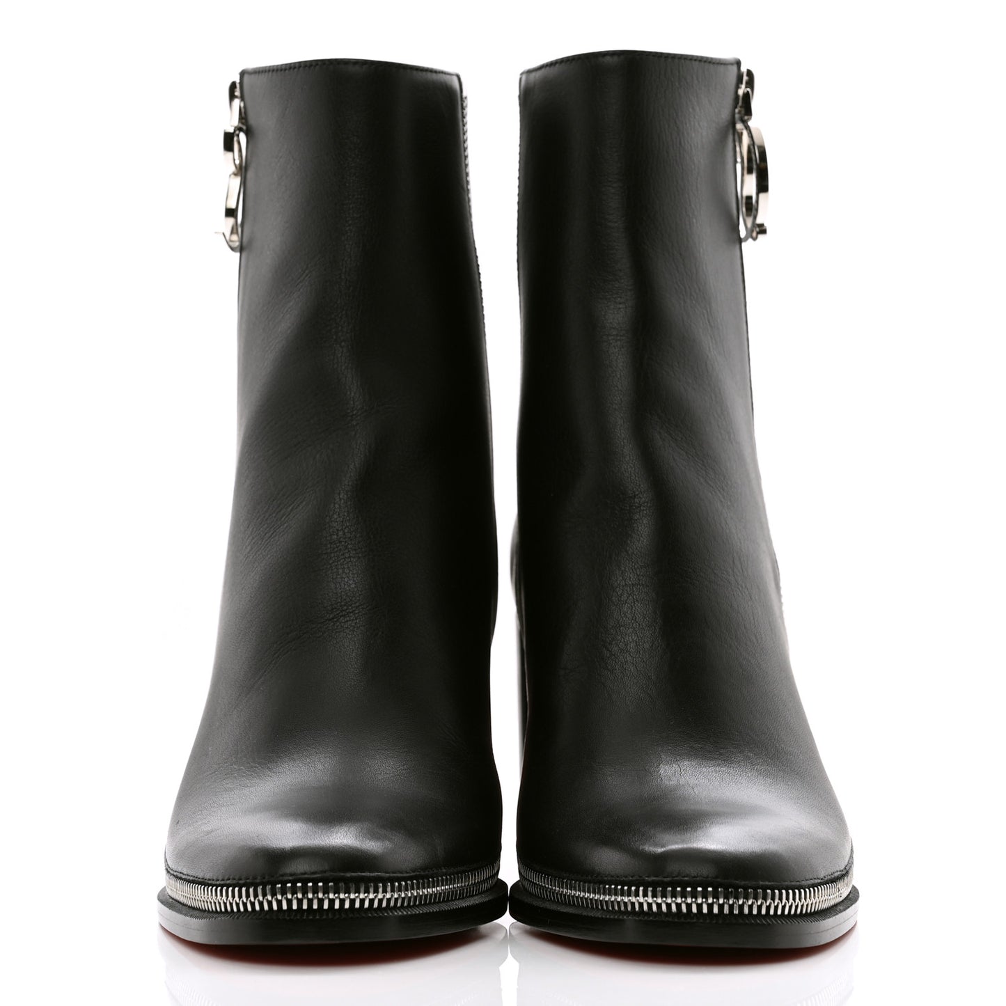 Calfskin CL Zip 70 Ankle Bootie 37 Black