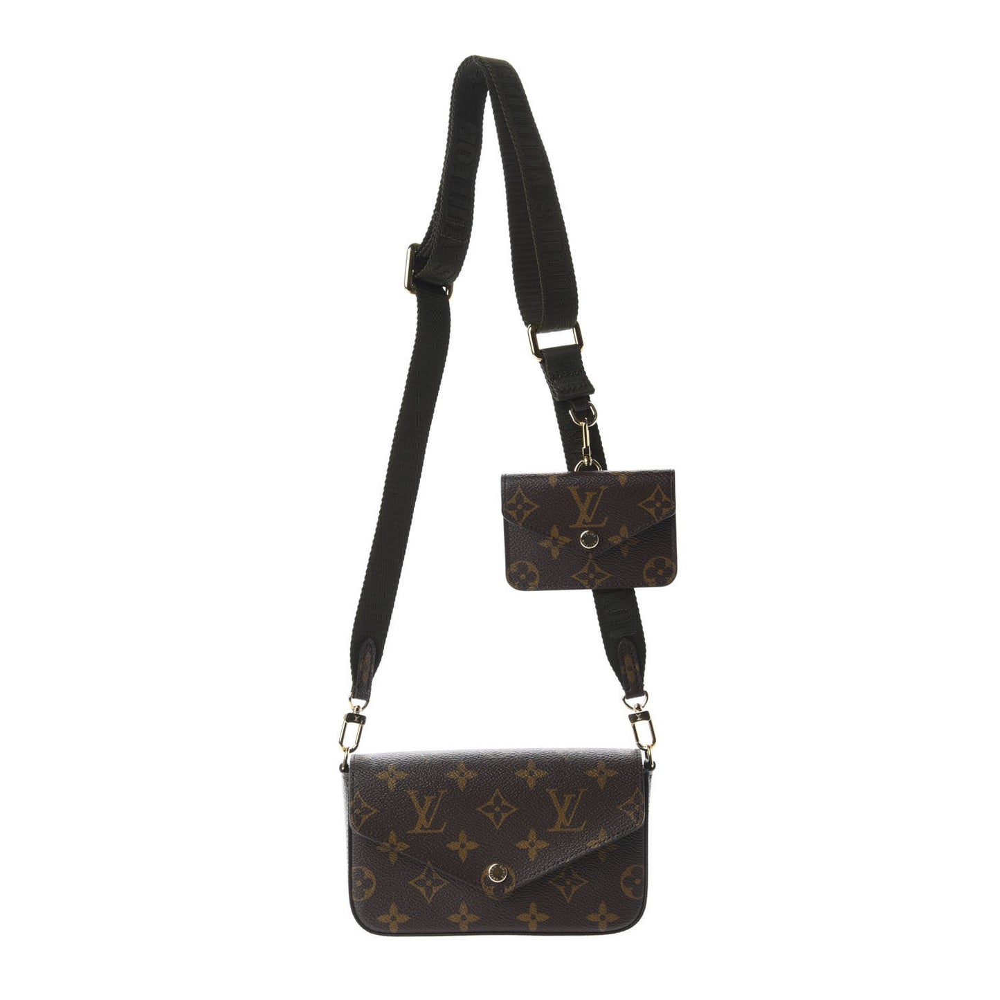 Monogram Felicie Strap & Go Kaki