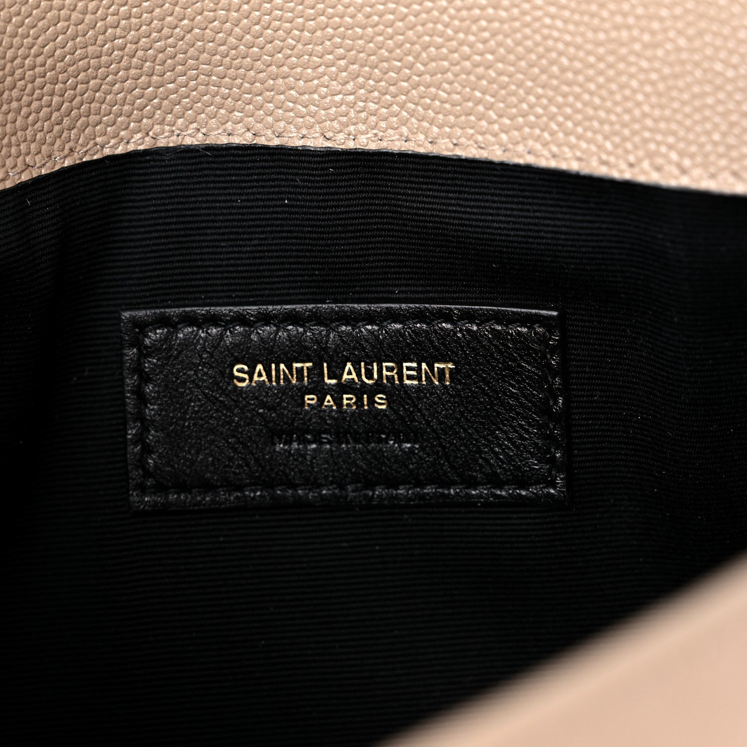 Saint Laurent Grain De Poudre Uptown Pouch Dark Beige 6 of 7