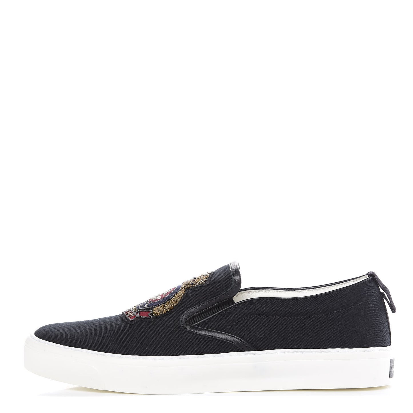 Canvas Anchor Patch Mens Slip On Sneakers 8 Navy
