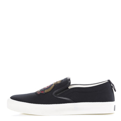 Gucci Canvas Anchor Patch Mens Slip On Sneakers 8 Navy 1 of 11