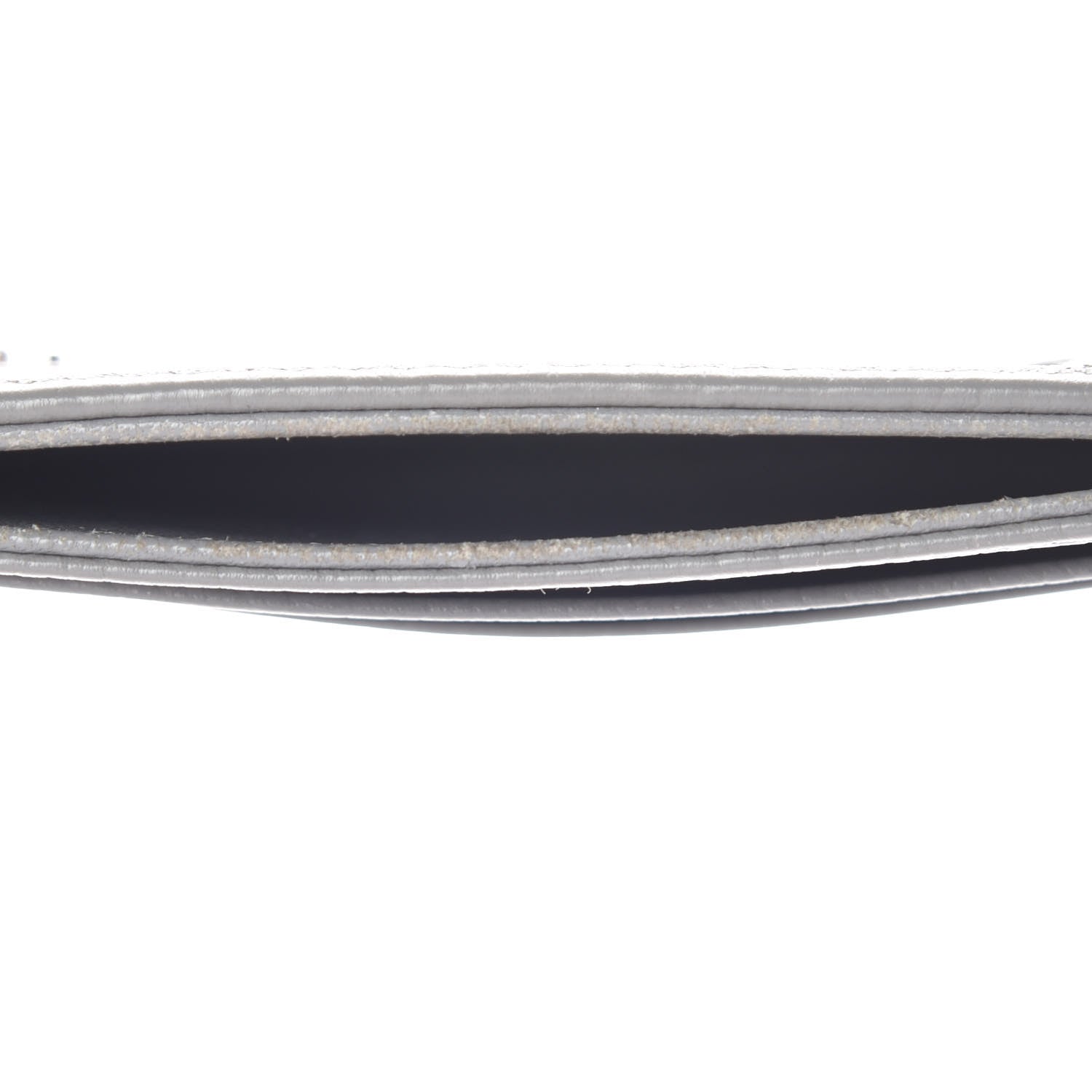 Christian Dior Grained Calfskin Cannage Diorama Card Holder Grey 9 of 10